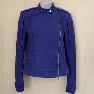 TRACY REESE WOMENS PURPLE SOFT COTTON BLEND JACKET COAT W/PADDED ARMS - SIZE P